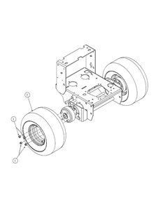 Wheel Assembly 18-Inch Diagram and Parts List for HF1748 55AF3D4V150-WAM Cub Cadet Lawn Mower